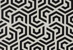 Vloerkleden|Rechthoekige Vloerkleden-Trendhopper Manou Vloerkleed Wit, Zwart