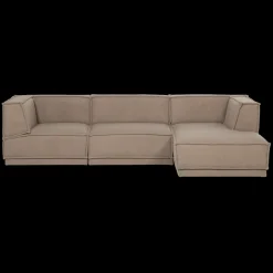 Hoekbanken-WOOOD Manu Teddy Hoekbank Taupe