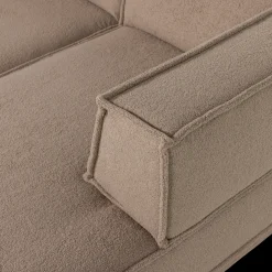 Hoekbanken-WOOOD Manu Teddy Hoekbank Taupe