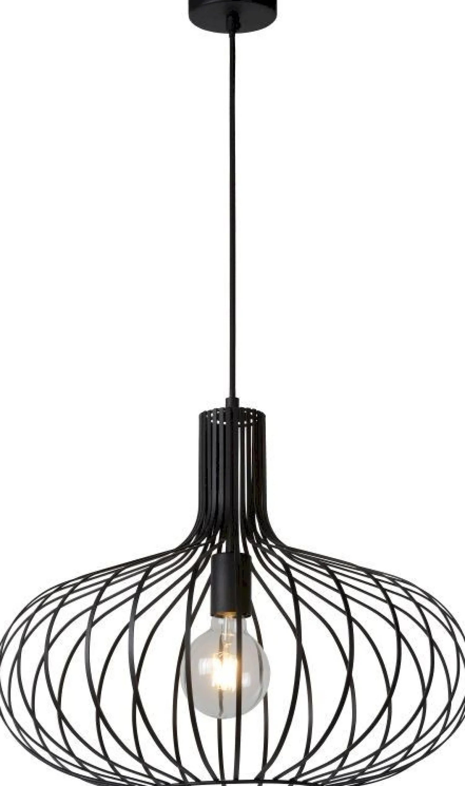 Hanglampen|Hanglampen-Lucide Manuela Hanglamp Zwart