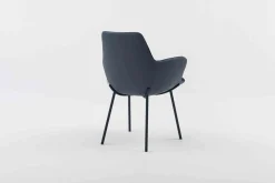 Design Stoelen|Eetkamerstoelen Met Armleuning-Bert Plantagie Maple Four Armstoel Blauw