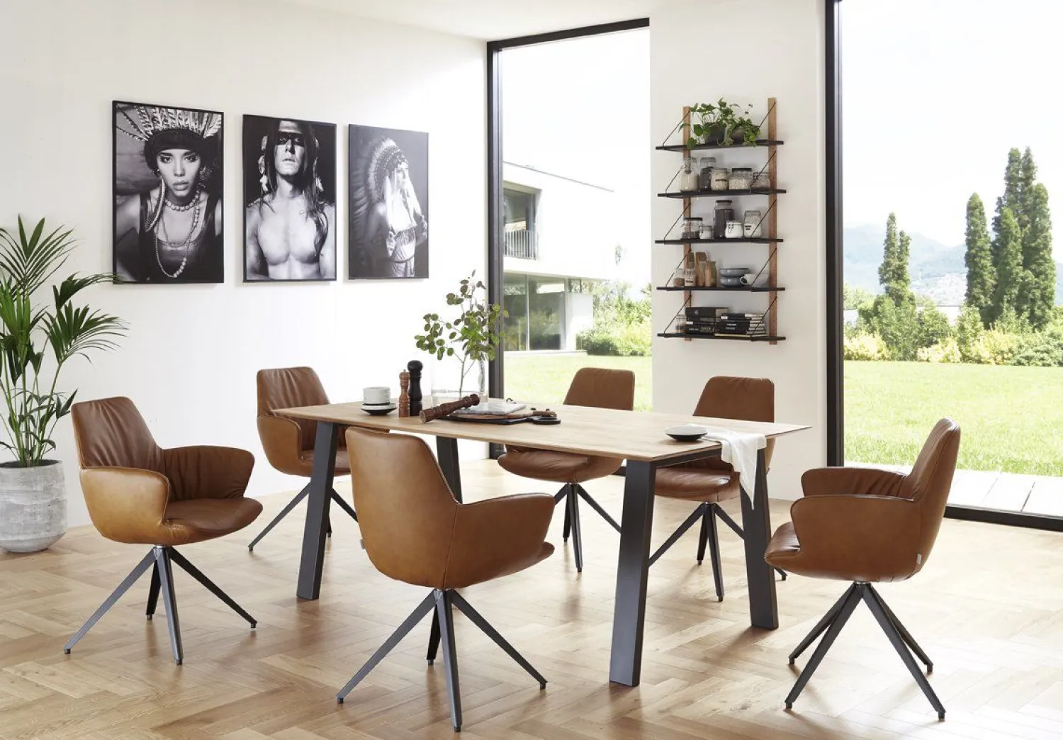 Design Stoelen|Draaibare Eetkamerstoelen-Bert Plantagie Maple Statief Armstoel Blauw