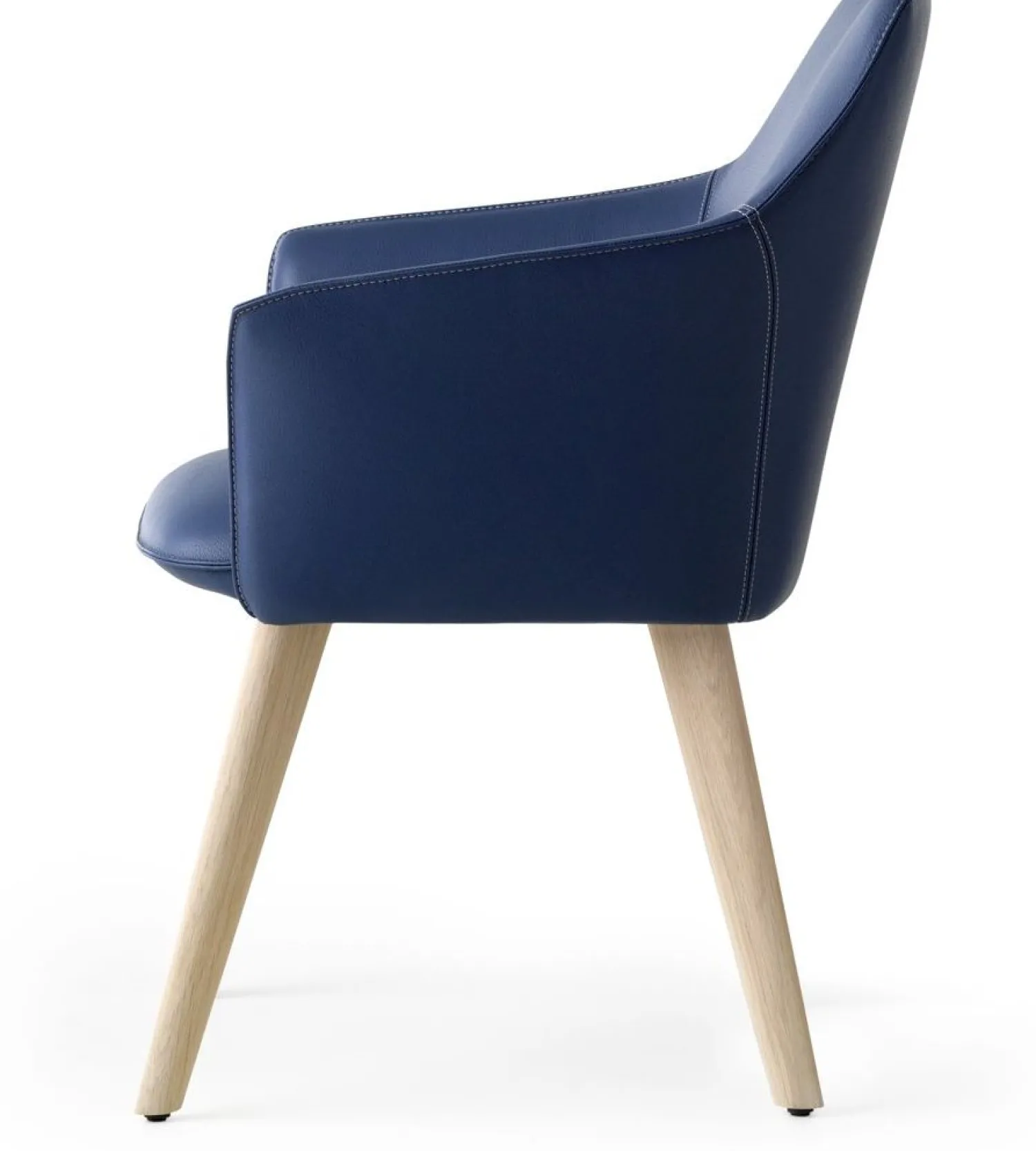 Design Stoelen|Eetkamerstoelen Met Armleuning-Leolux Mara Eetkamerstoel Blauw