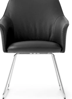 Design Stoelen|Eetkamerstoelen Met Armleuning-Leolux Mara Eetkamerstoel Blauw