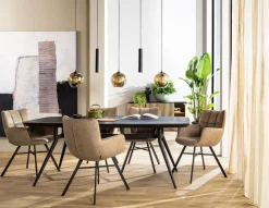 Eetkamerstoelen Met Armleuning-Feelings Wonen Marcon Eetkamerstoel Sand