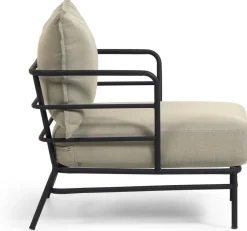 Tuinstoelen-Kave Home Mareluz Outdoor Fauteuil Zwart