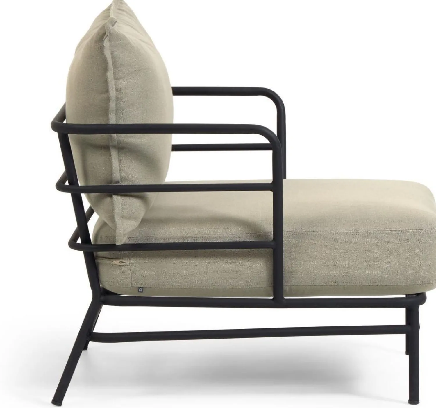 Tuinstoelen-Kave Home Mareluz Outdoor Fauteuil Zwart