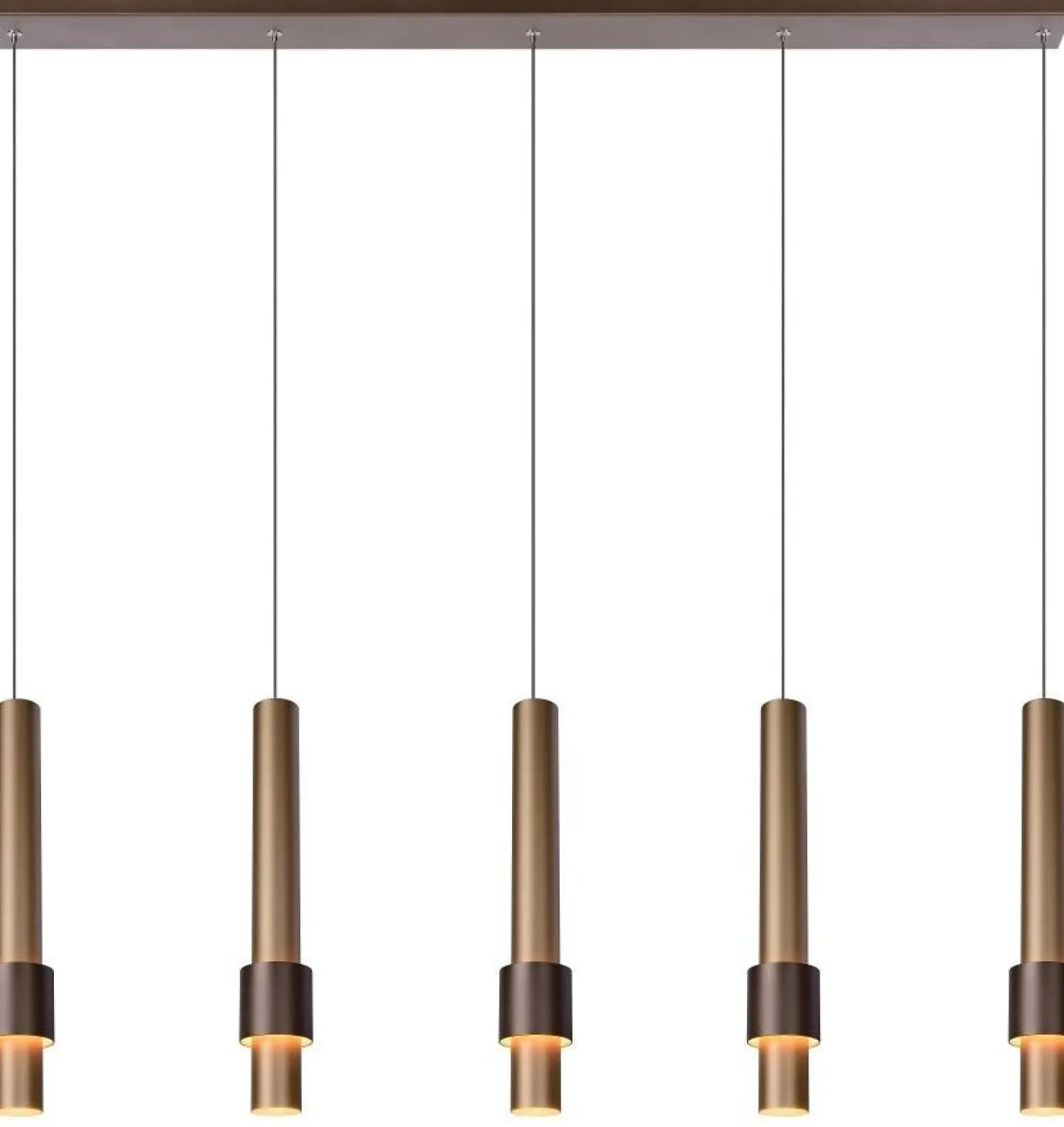Hanglampen|Hanglampen-Lucide Margary Koffie Hanglamp Koffie, Goud