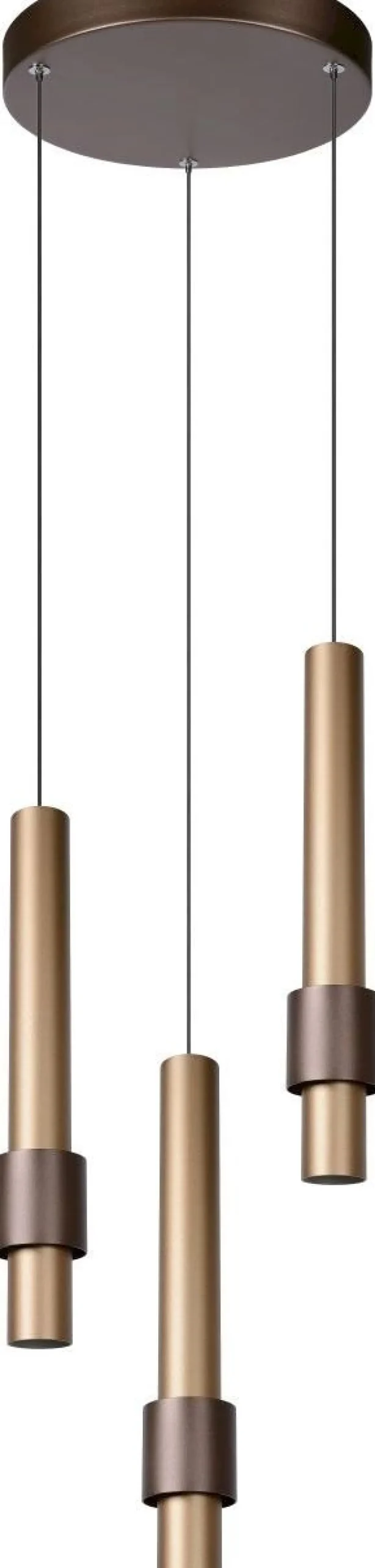 Hanglampen|Hanglampen-Lucide Margary Koffie Hanglamp Koffie, Goud