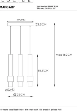 Hanglampen|Hanglampen-Lucide Margary Koffie Hanglamp Koffie, Goud