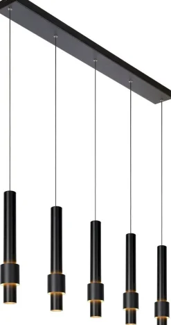 Moderne Hanglampen|Moderne Hanglampen-Lucide Margary Hanglamp Zwart