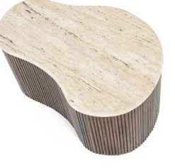 Houten Salontafels|Organische Salontafels-Eleonora Mari Salontafel Beige, Bruin