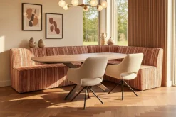 Stoffen Eetkamerbanken-Eijerkamp Collectie Marly Eetkamerbank Mocha Mousse