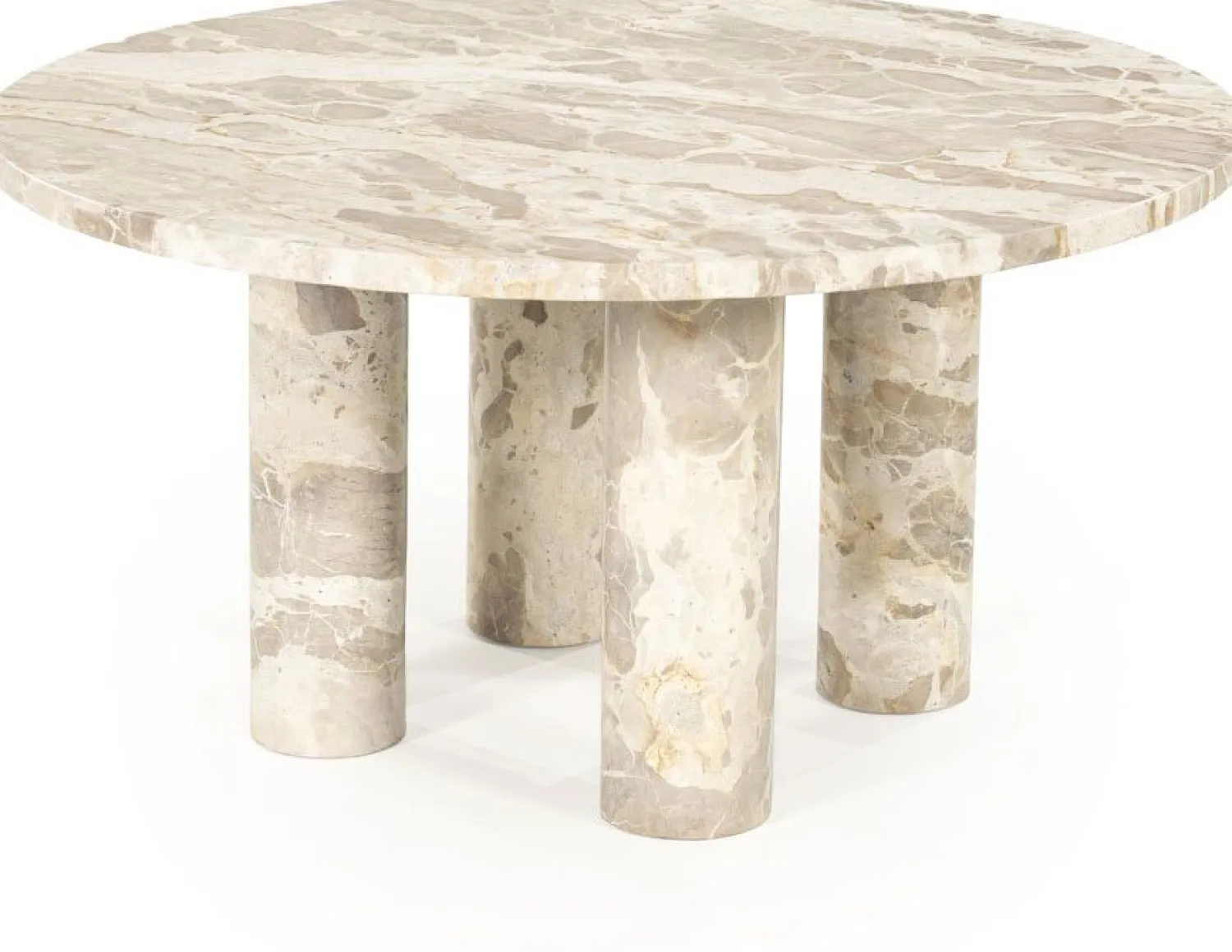 Marmeren Salontafels-By Boo Marmo Salontafel Wit, Bruin