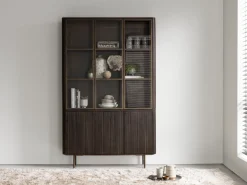 Vitrinekasten-DTP Home Maroon Vitrinekast Bruin