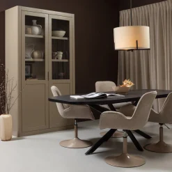 Eetkamerstoelen Met Armleuning-WOOOD Marten Eetkamerstoel Sand