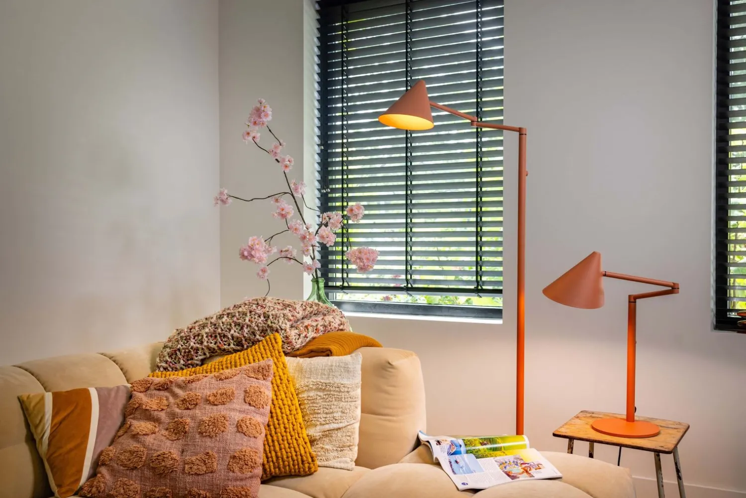 Vloerlampen|Vloerlampen-Eijerkamp Collectie Marvis Vloerlamp Oranje