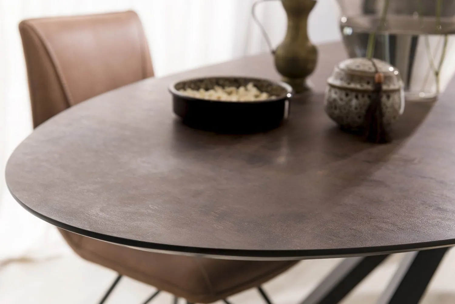 Ovale Eettafels-XOOON Masura Ellips Eettafel Roest