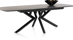 Houten Eettafels|Uitschuifbare Eettafels-XOOON Masura Uitschuifbaar Eettafel Antraciet
