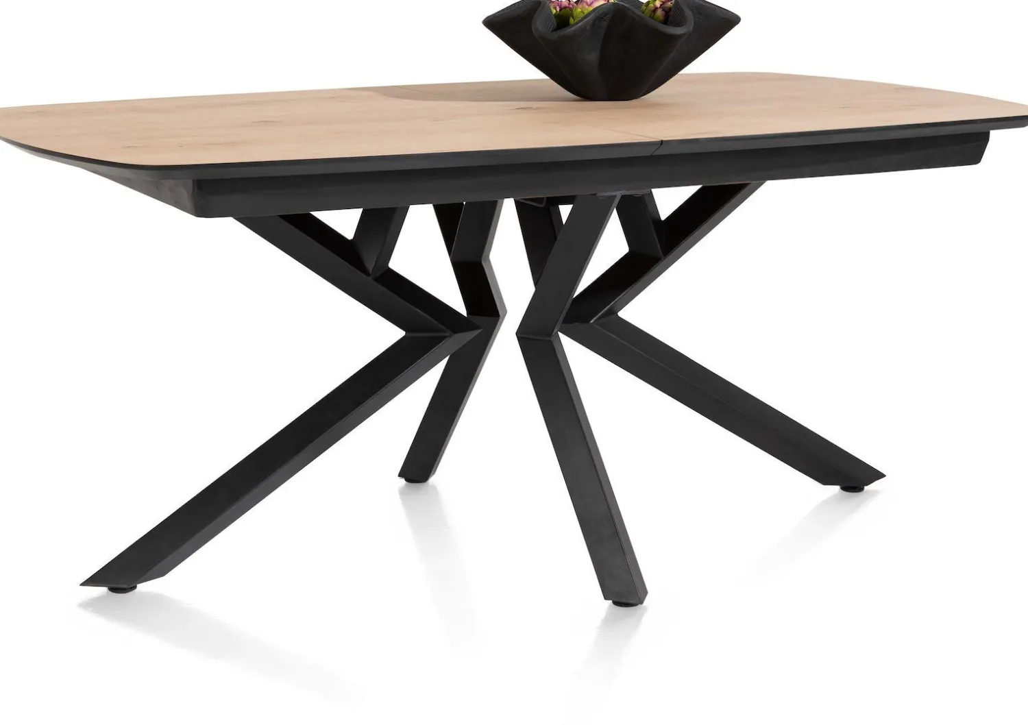 Houten Eettafels|Uitschuifbare Eettafels-XOOON Masura Uitschuifbaar Eettafel Eiken