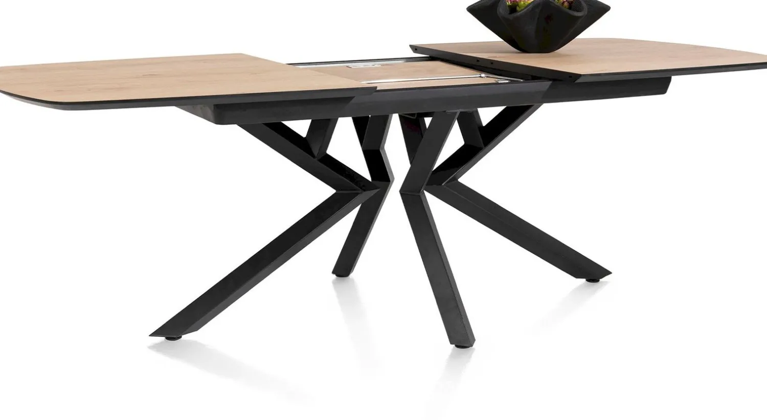 Houten Eettafels|Uitschuifbare Eettafels-XOOON Masura Uitschuifbaar Eettafel Eiken