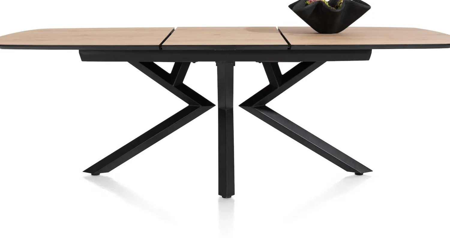 Houten Eettafels|Uitschuifbare Eettafels-XOOON Masura Uitschuifbaar Eettafel Eiken