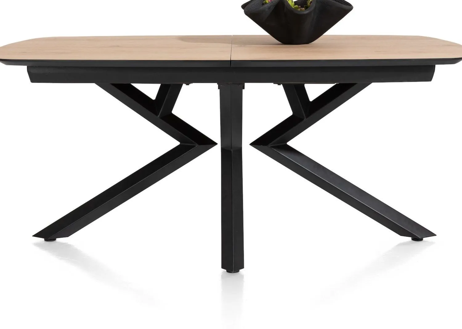 Houten Eettafels|Uitschuifbare Eettafels-XOOON Masura Uitschuifbaar Eettafel Eiken