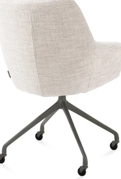 Eetkamerstoelen Met Wieltjes-XOOON Mats Armstoel Creme