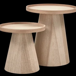 Ronde Bijzettafels-WOOOD Maud Bijzettafel Naturel