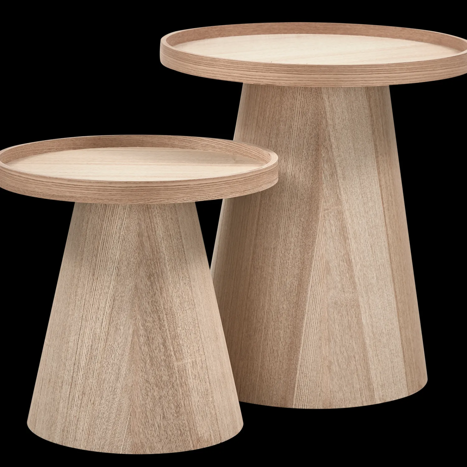 Ronde Bijzettafels-WOOOD Maud Bijzettafel Naturel