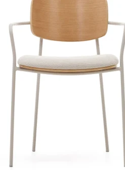 Eetkamerstoelen Met Armleuning-Kave Home Maureen Eetkamerstoel Beige, Naturel