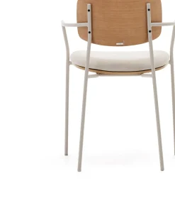 Eetkamerstoelen Met Armleuning-Kave Home Maureen Eetkamerstoel Beige, Naturel