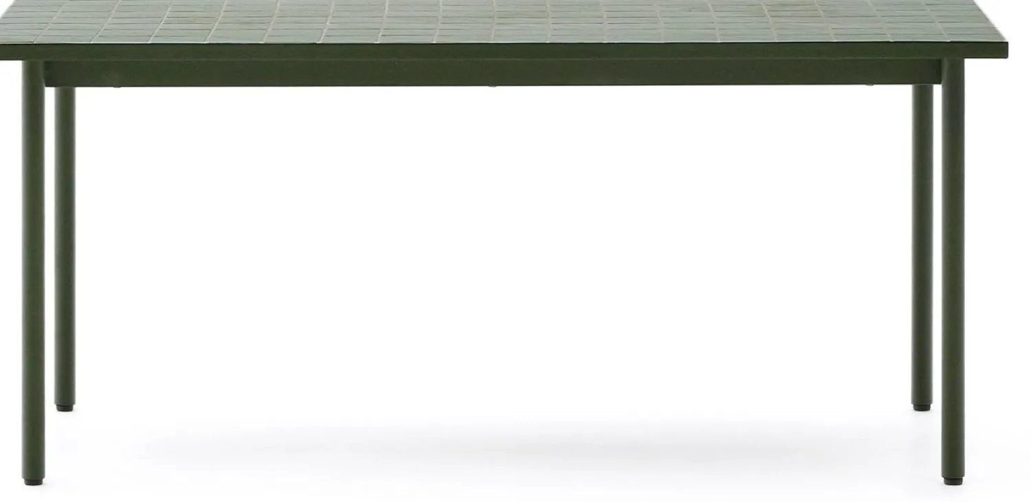 Tuintafels-Kave Home Maurina Groen Tuintafel Donkergroen