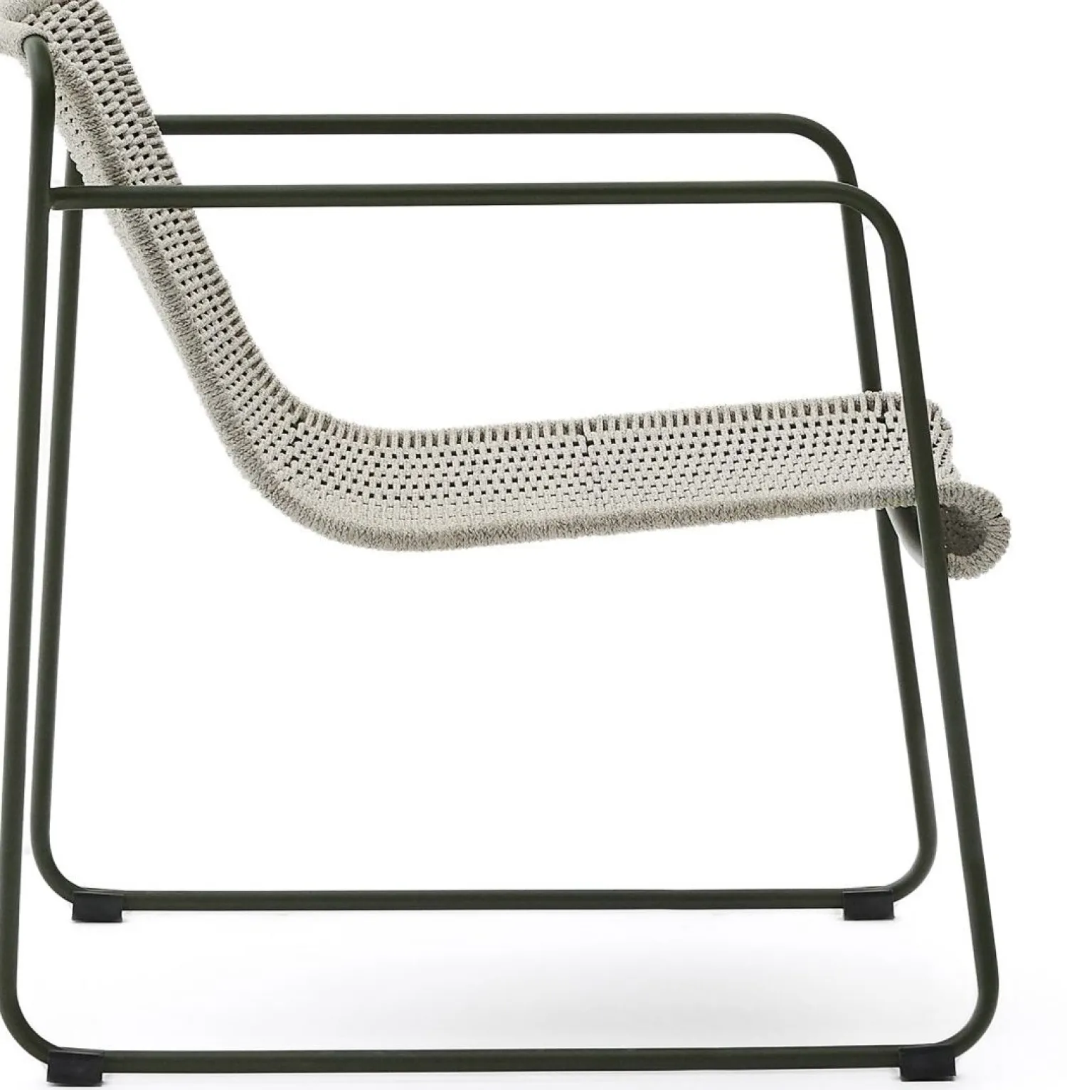 Tuinstoelen-Kave Home Maurina Outdoor Fauteuil Grijs, Groen