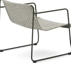 Tuinstoelen-Kave Home Maurina Outdoor Fauteuil Grijs, Groen