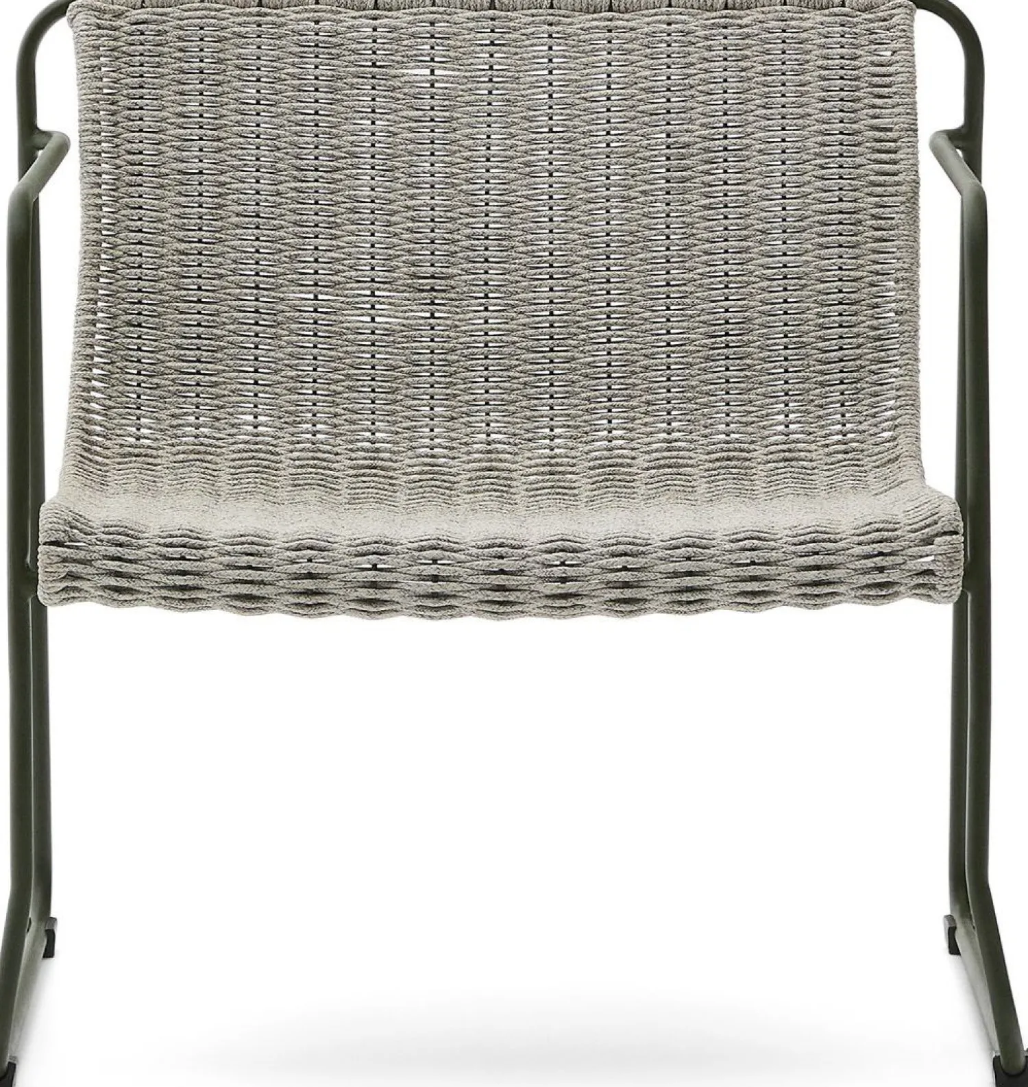 Tuinstoelen-Kave Home Maurina Outdoor Fauteuil Grijs, Groen