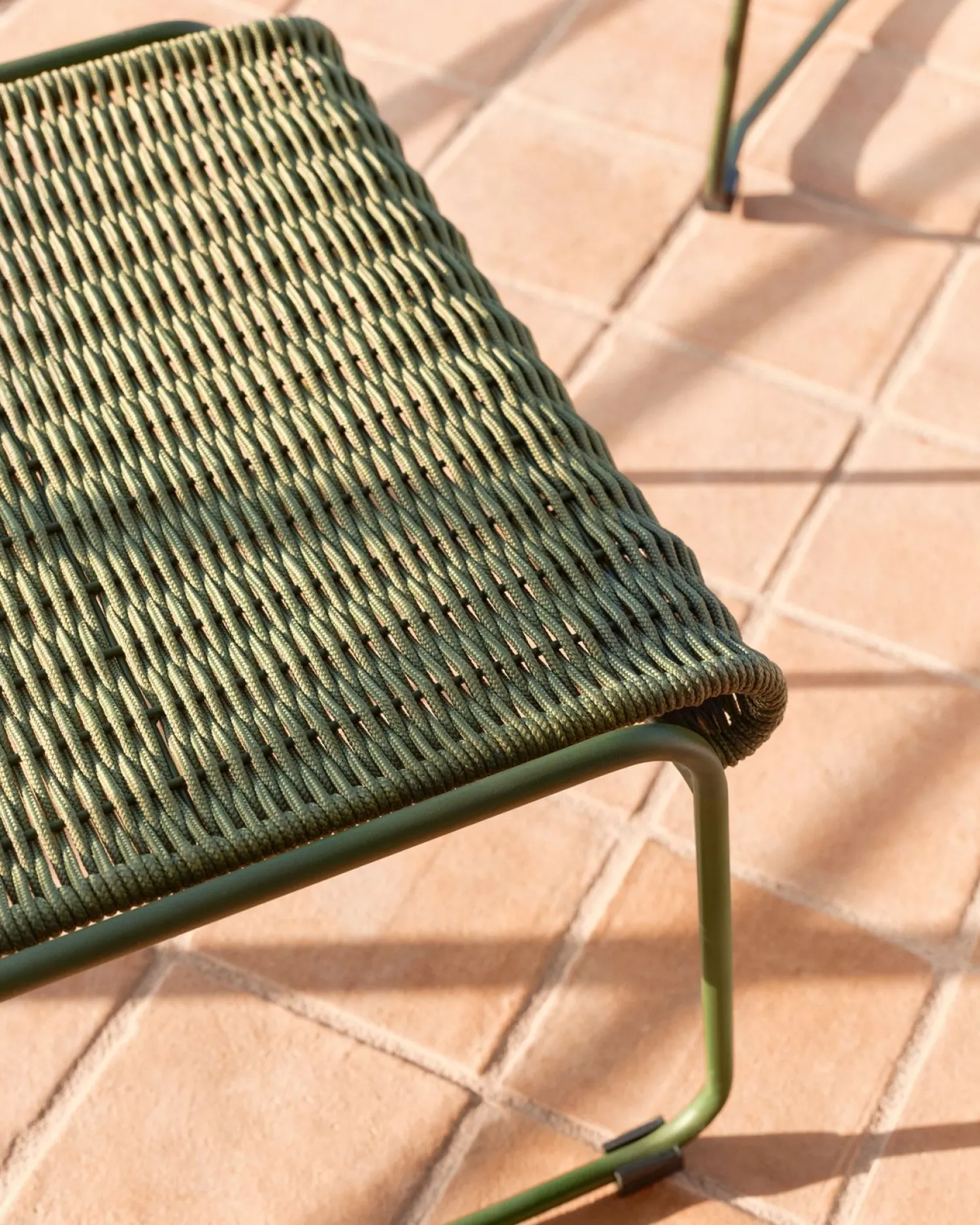 Tuinstoelen-Kave Home Maurina Outdoor Hocker Groen