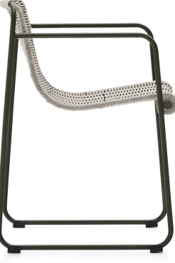 Tuinstoelen-Kave Home Maurina Tuinstoel Grijs, Groen