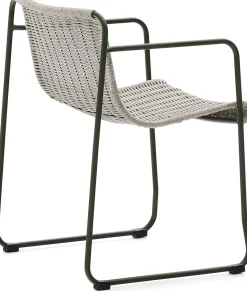 Tuinstoelen-Kave Home Maurina Tuinstoel Grijs, Groen