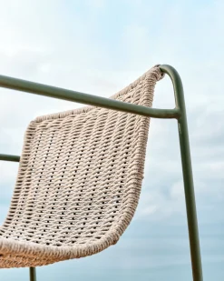 Tuinstoelen-Kave Home Maurina Tuinstoel Grijs, Groen