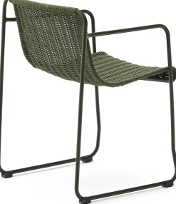 Tuinstoelen|Eetkamerstoelen Met Armleuning-Kave Home Maurina Tuinstoel Donkergroen
