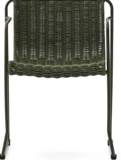 Tuinstoelen|Eetkamerstoelen Met Armleuning-Kave Home Maurina Tuinstoel Donkergroen
