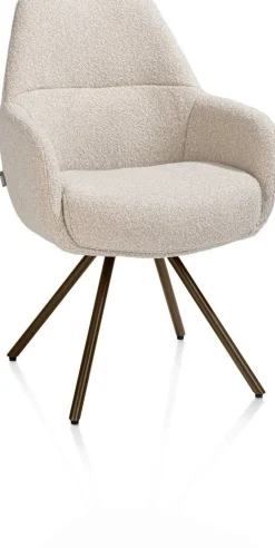 Eetkamerstoelen Met Armleuning-XOOON Mavis Armstoel Beige