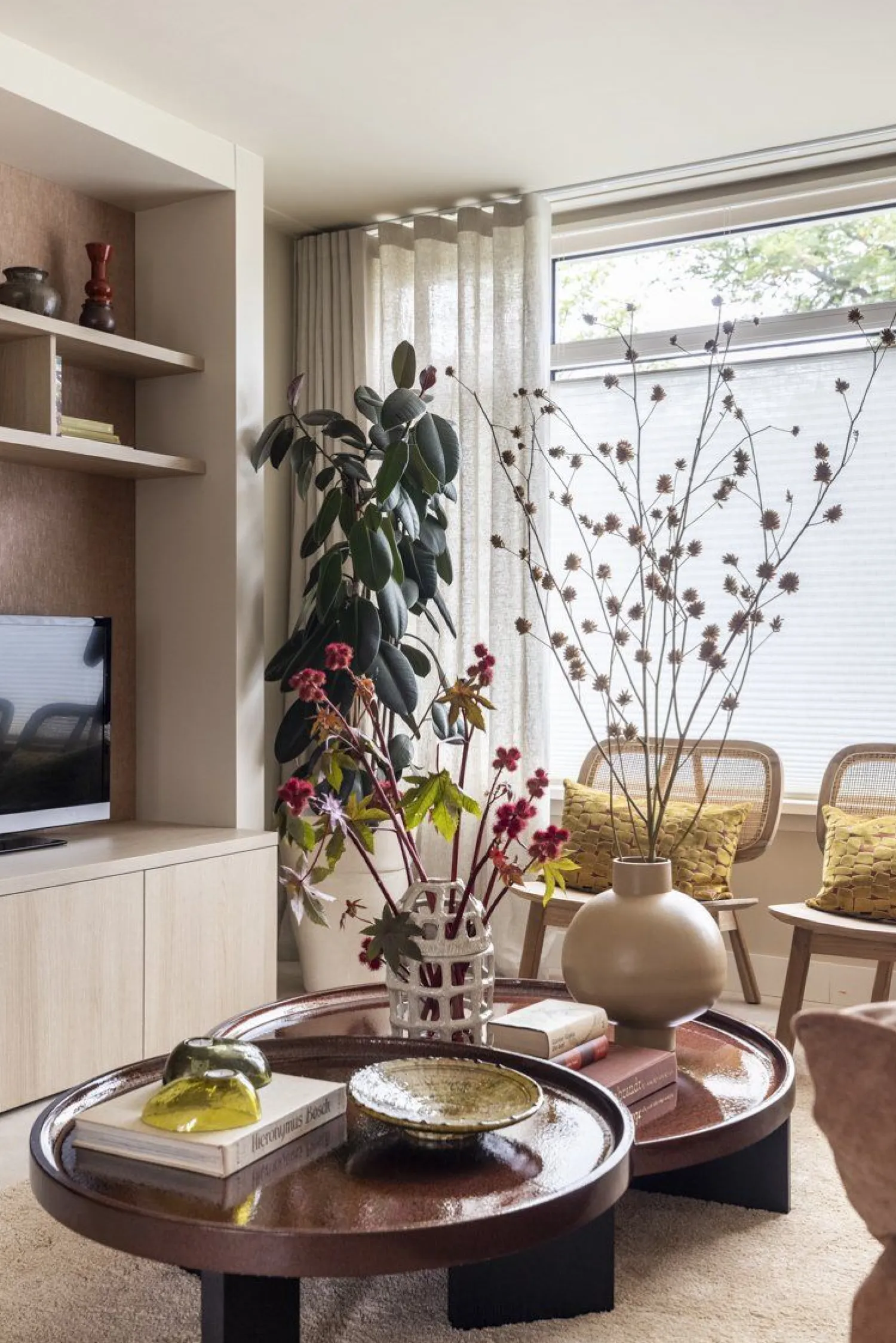 Ronde Salontafels-Eleonora Mayson L Salontafel Rood