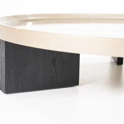 Ronde Salontafels-Eleonora Mayson L Salontafel Beige