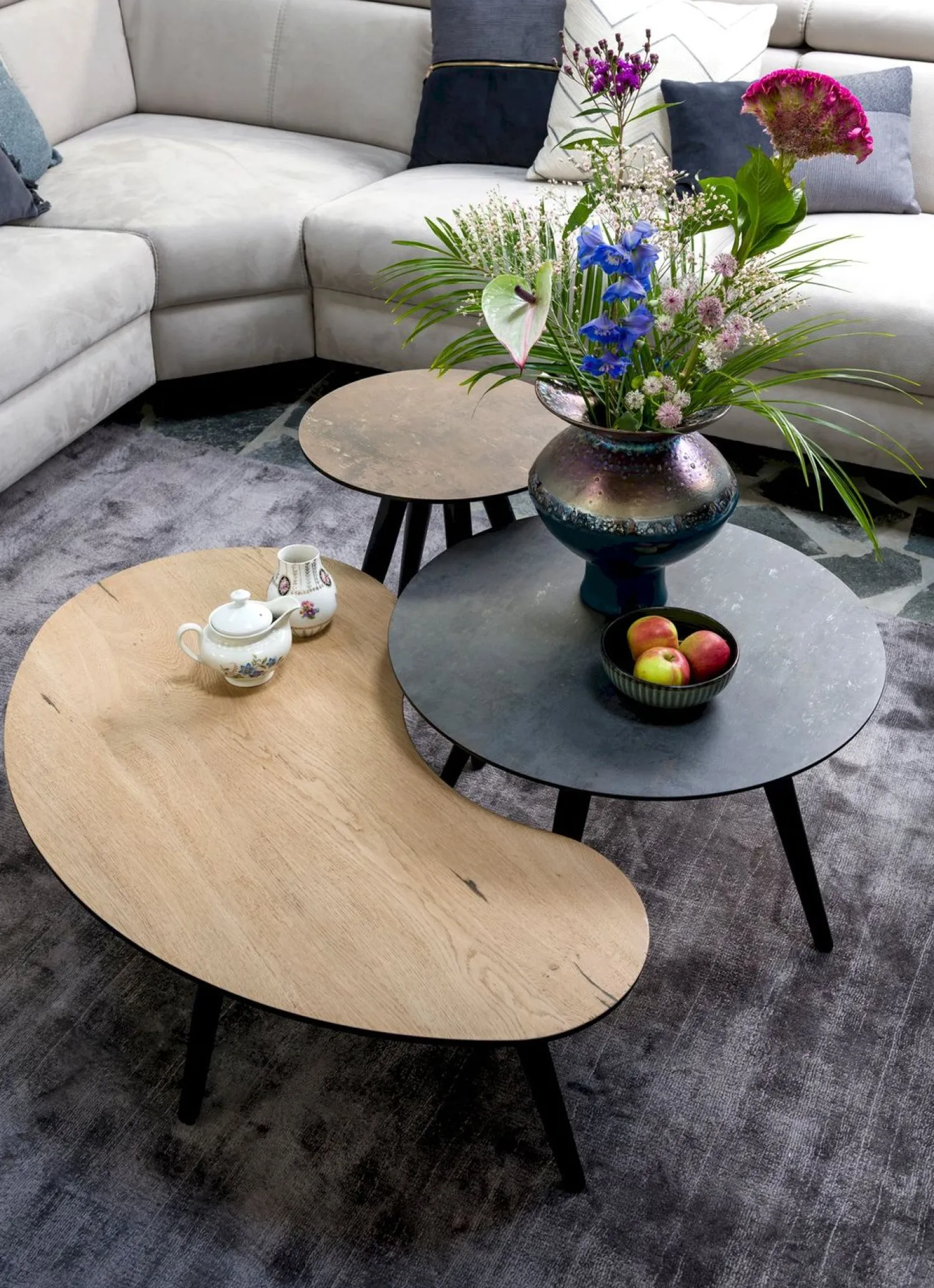 Ronde Salontafels-Henders en Hazel Maze Rond M Salontafel Antraciet