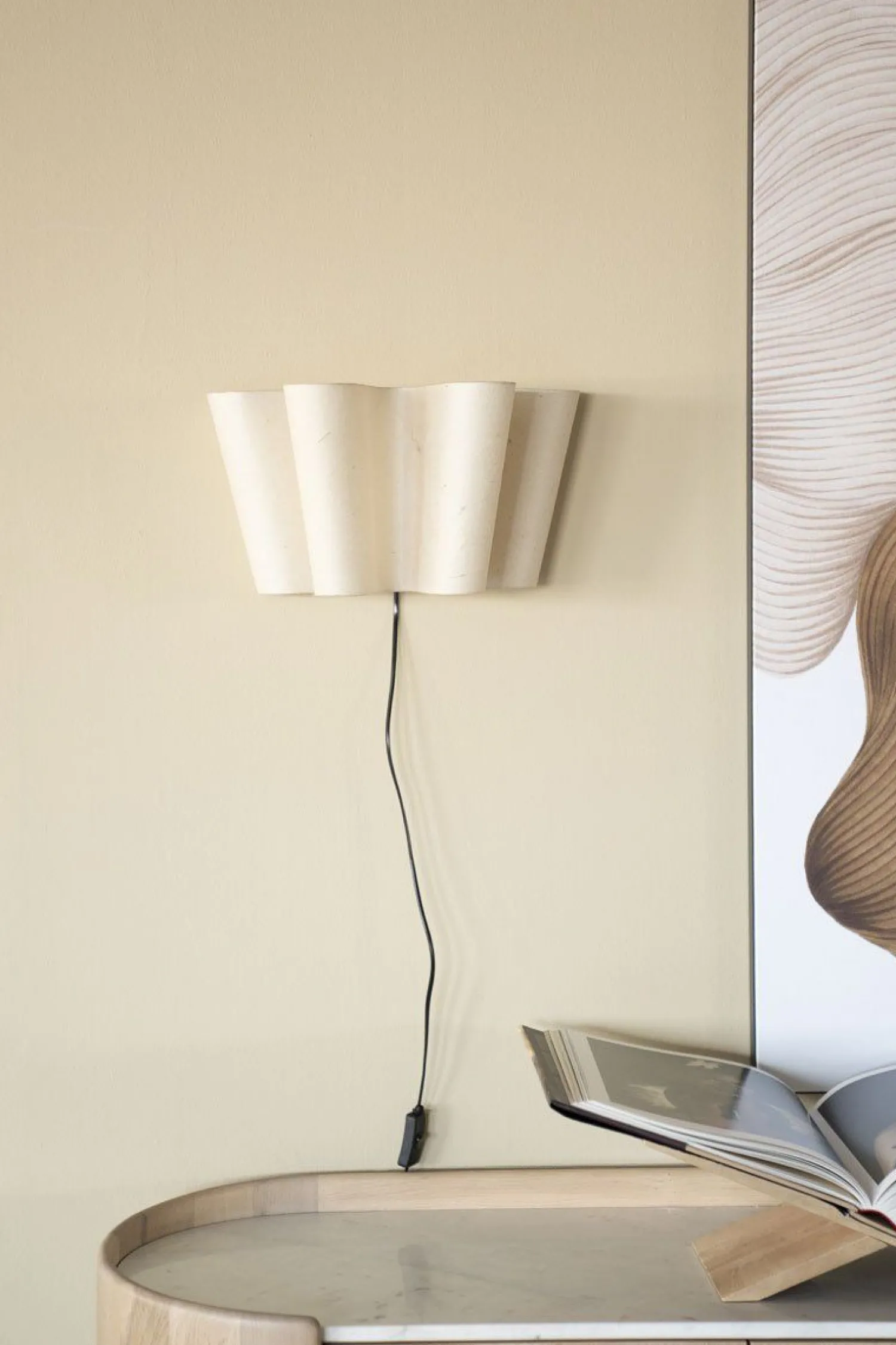 Wandlampen|Wandlampen-By Boo Meander Wandlamp Beige