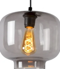 Moderne Hanglampen|Moderne Hanglampen-Lucide Medine Hanglamp Zwart