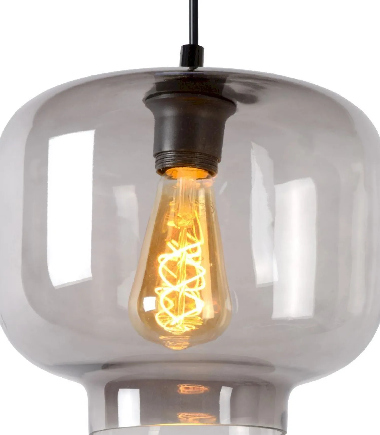 Moderne Hanglampen|Moderne Hanglampen-Lucide Medine Hanglamp Zwart
