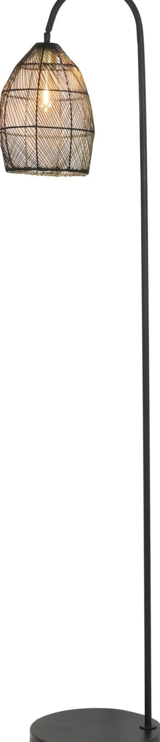 Industriële Vloerlampen|Vloerlampen-Trendhopper Medita Vloerlamp Zwart, Goud